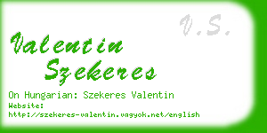 valentin szekeres business card